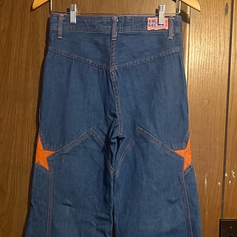 70s Star Leather Patch Bellbottoms - image 3